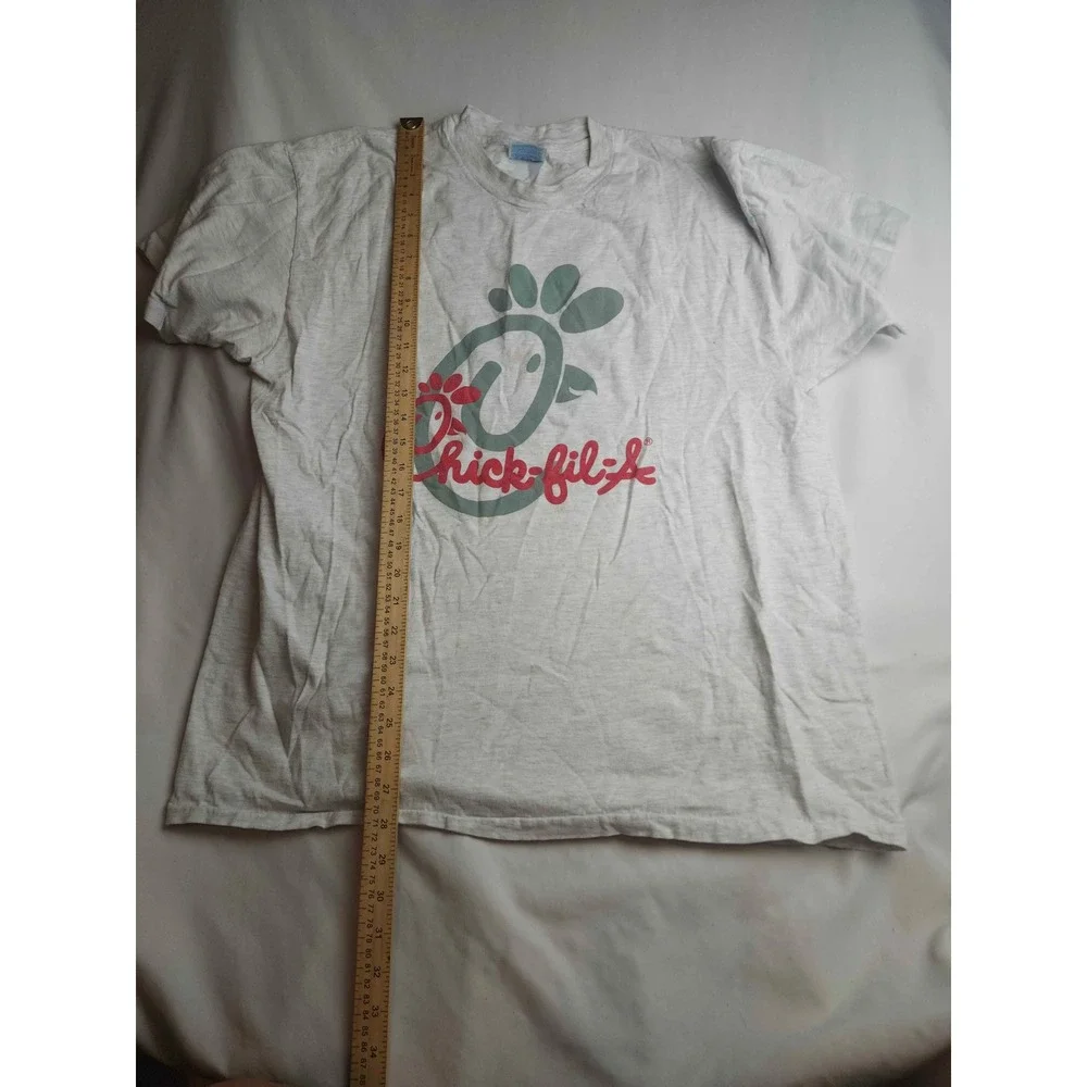 Vintage Chick-fil-A T-Shirt XL Grey Heather 90s Single Stitch Promo Graphic Tee
